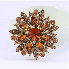 Rhinestone Floral Brooch Women's Accessories Fine Jewelry