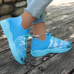Women's Print Sock Sneakers Lightweight Running Shoes