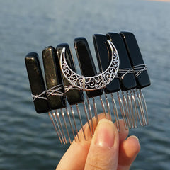 Moon Natural Quartz Mermaid Hair Comb Hair Accessories 1pc
