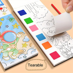 12pcs Watercolor Coloring Book with Paint Pens
