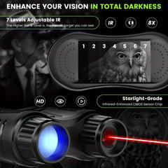 Night Vision Binoculars with 2600mAh Lithium Battery
