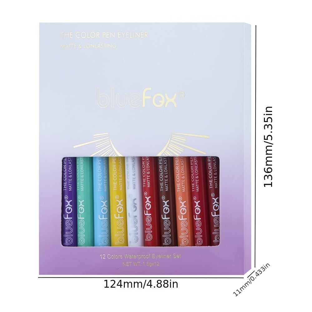 Body Paint Pen 12pcs Set Halloween Makeup Queue Pigment Pen Eyeliner