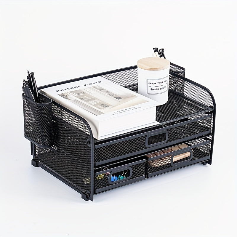 Desktop File Rack Archive Data Drawer Type Metal Storage Cabinet