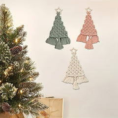 DIY Woven Thread Christmas Tree Kit Fun Craft Hand Woven Cloth Rope Material