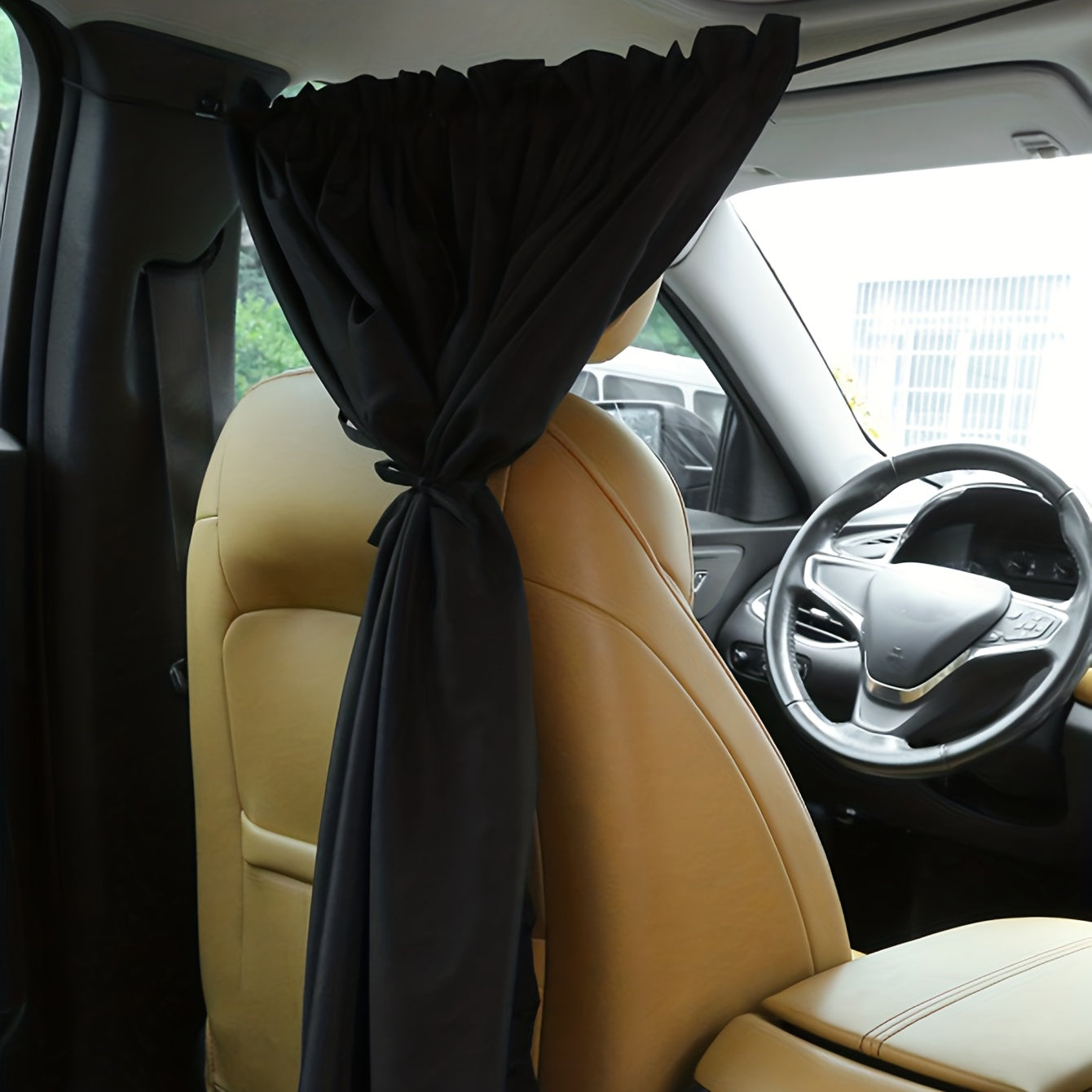 Car Divider Curtain Blackout Hook & Loop Durable Partition Curtain