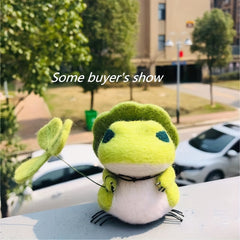 Traveling Frog Wool Felt DIY Material Package with Keychain