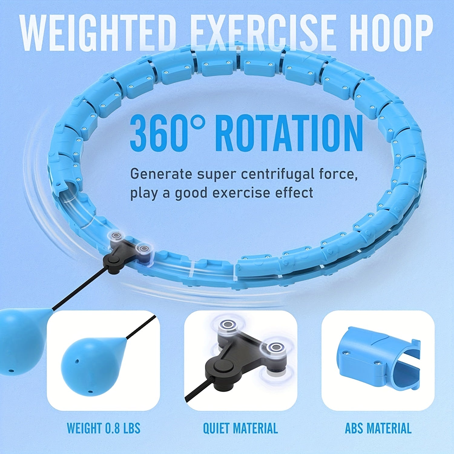 Adjustable 2 in 1 Exercise Hoops with 24 Chain Loops