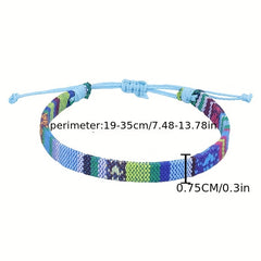 Colorful Wax Thread Braided Anklet Mexican Friendship Rope Bracelet