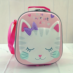 3D Cartoon Cat Pattern Insulated Lunch Bag for Teens and Workers