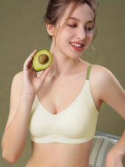 Colorblock Wireless Push Up Bra
