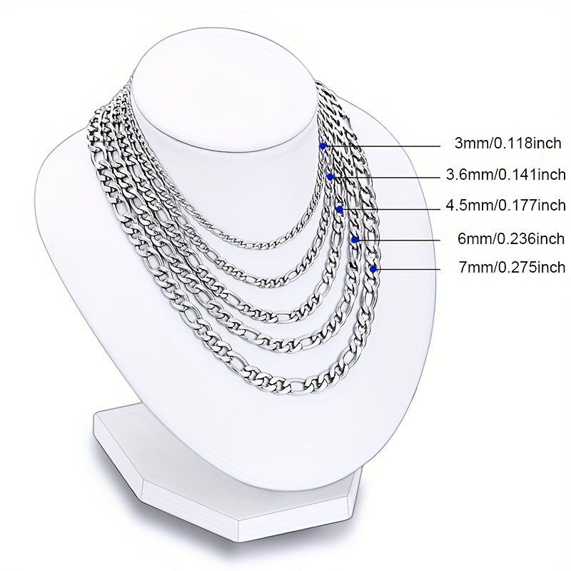 Stainless Steel Cuban Chain Necklace for Men and Women