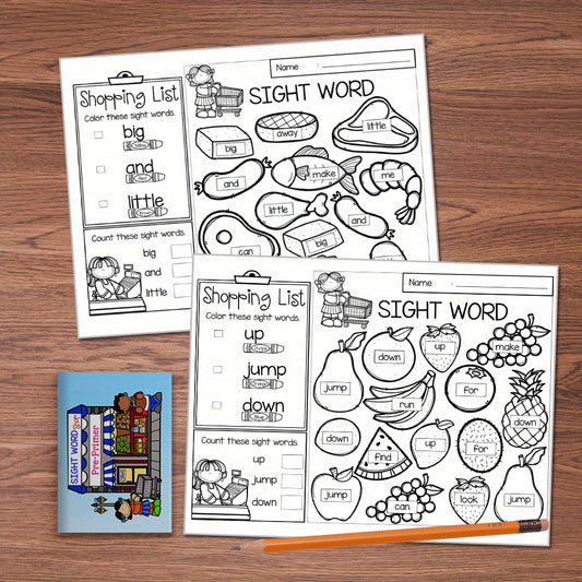 Sight Word Shop Workbook for Preschool Kindergarten First Grade