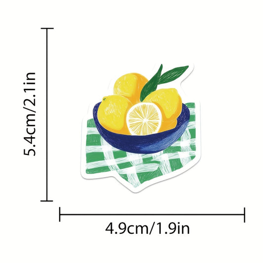 100pcs Retro Food & Fruit Stickers for Bottles Luggage