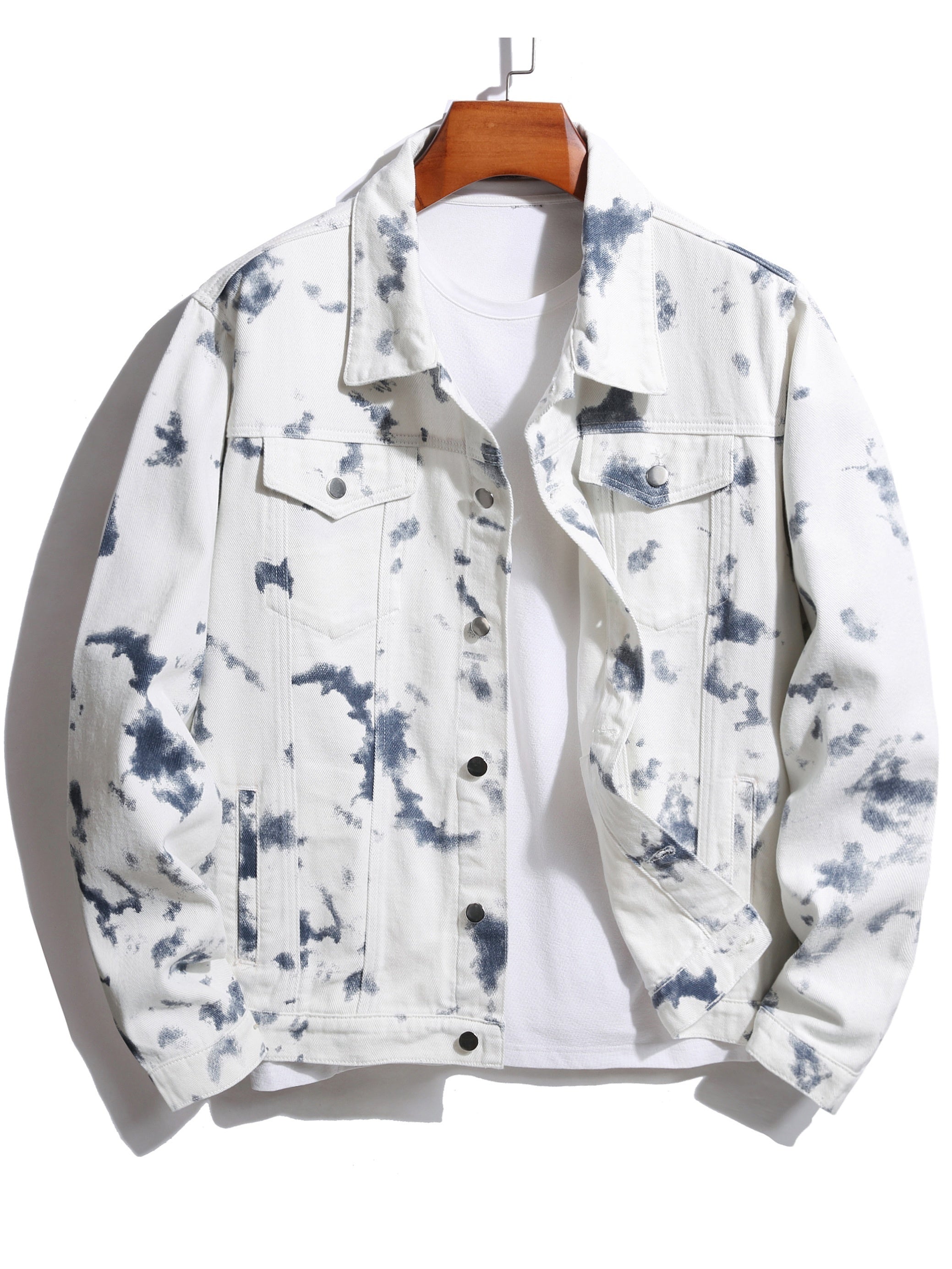 Men's Tie Dyed Denim Jacket Slim Fit