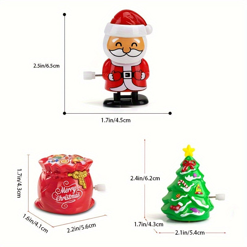 12pcs Christmas Wind up Toys Santa Claus Party Fun