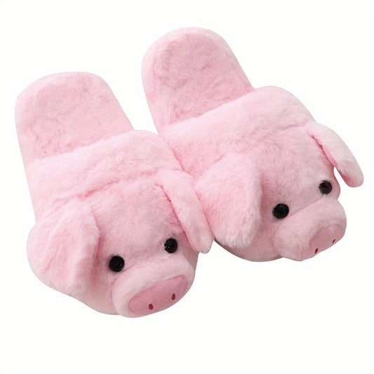 Women's Fluffy Novelty Slippers Plush Indoor Shoes Bedroom Mute Slippers