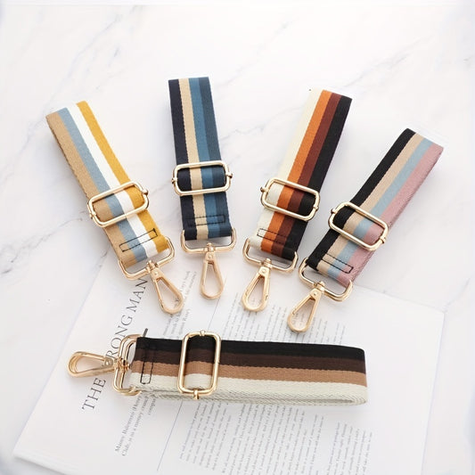 Adjustable Shoulder Strap Striped Pattern Bag Replacement Belt