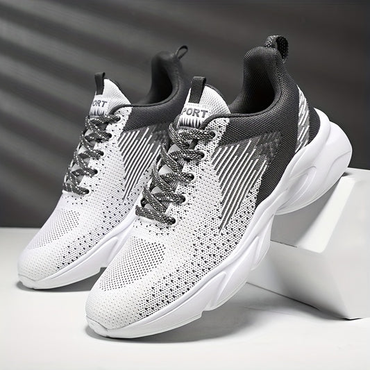 Men's Lace up Running Shoes Shock absorbing Breathable Sneakers