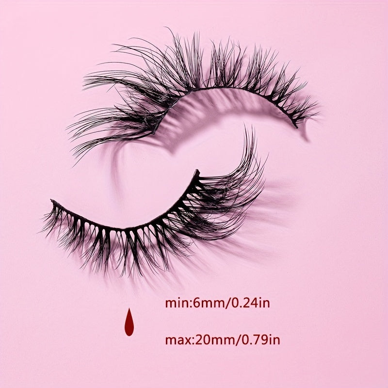 7 Pairs 5D Crisscross False Eyelash Fluffy Wispy Long Lash Extension 20mm