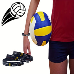 3 Pcs Volleyball Bracelet Inspirational Silicone Wristband for Fans