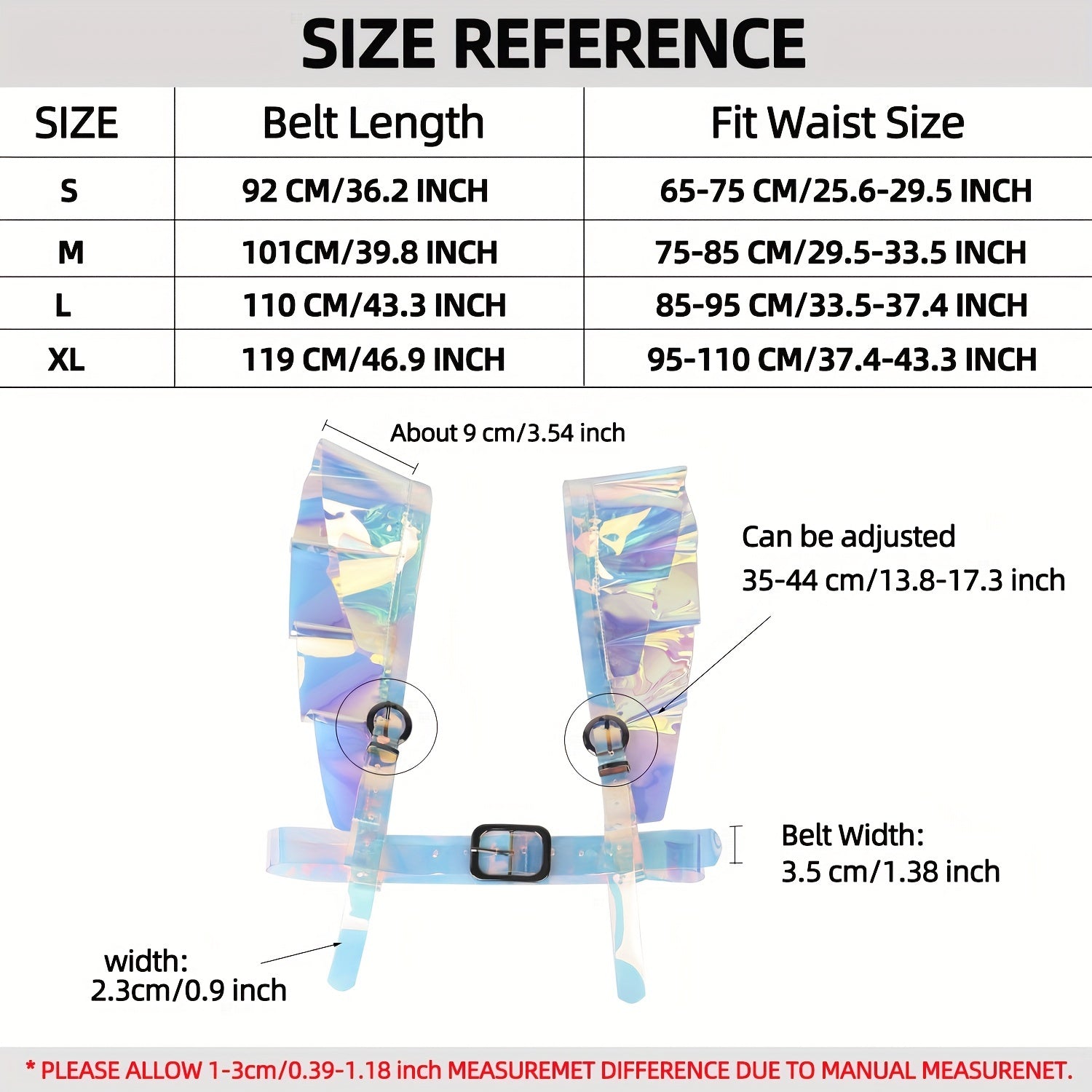 Laser Y2K PVC Harness Belt for Women