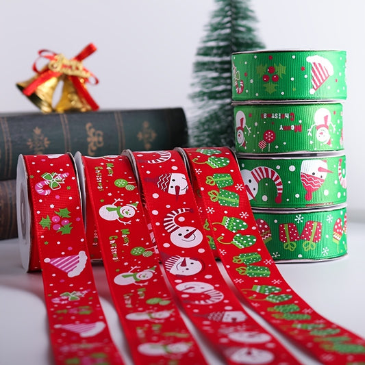 Christmas Ribbon Festive Decor Tape Hand Dye Bow Gift Decor Tape 2 0 98'' Set