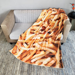 French Fries Printing Flannel Blanket Soft