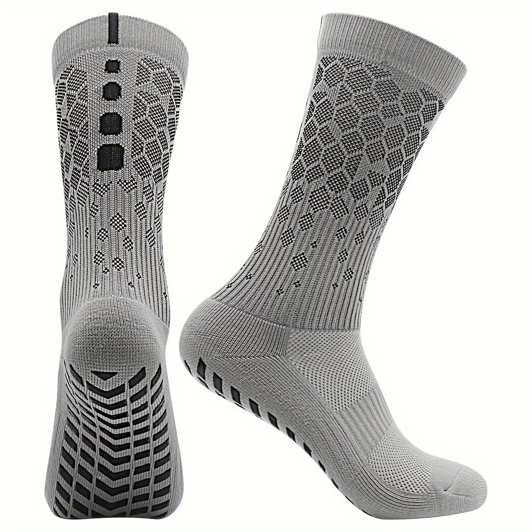 Men's Creative Pattern Mid Crew Sport Socks - Sweat Absorbing Nylon Blend
