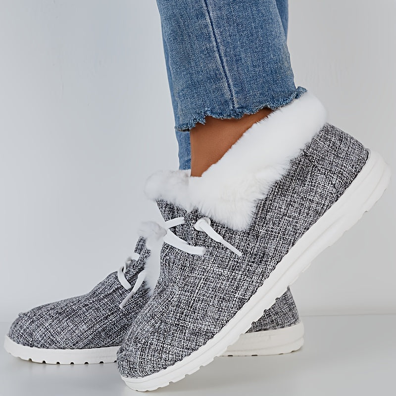 Warm Non-Slip Walking Sneakers for Women Thickened Comfortable Sport Shoes