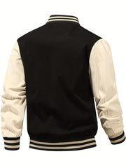 Letter Embroidered Men's Baseball Jacket