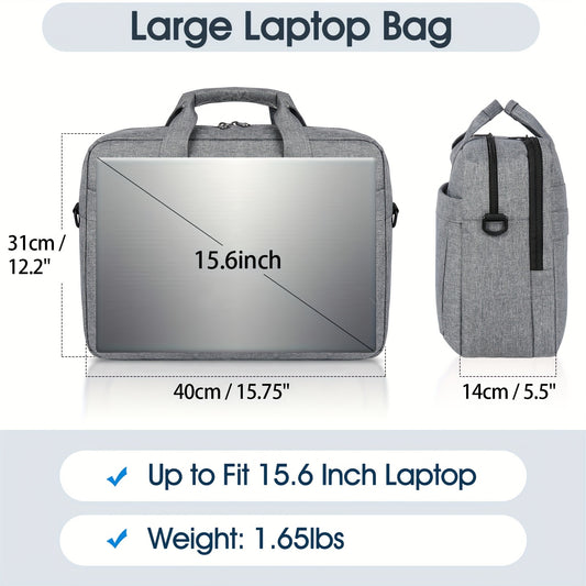 15.6-Inch Waterproof Laptop Briefcase for Travel Business School