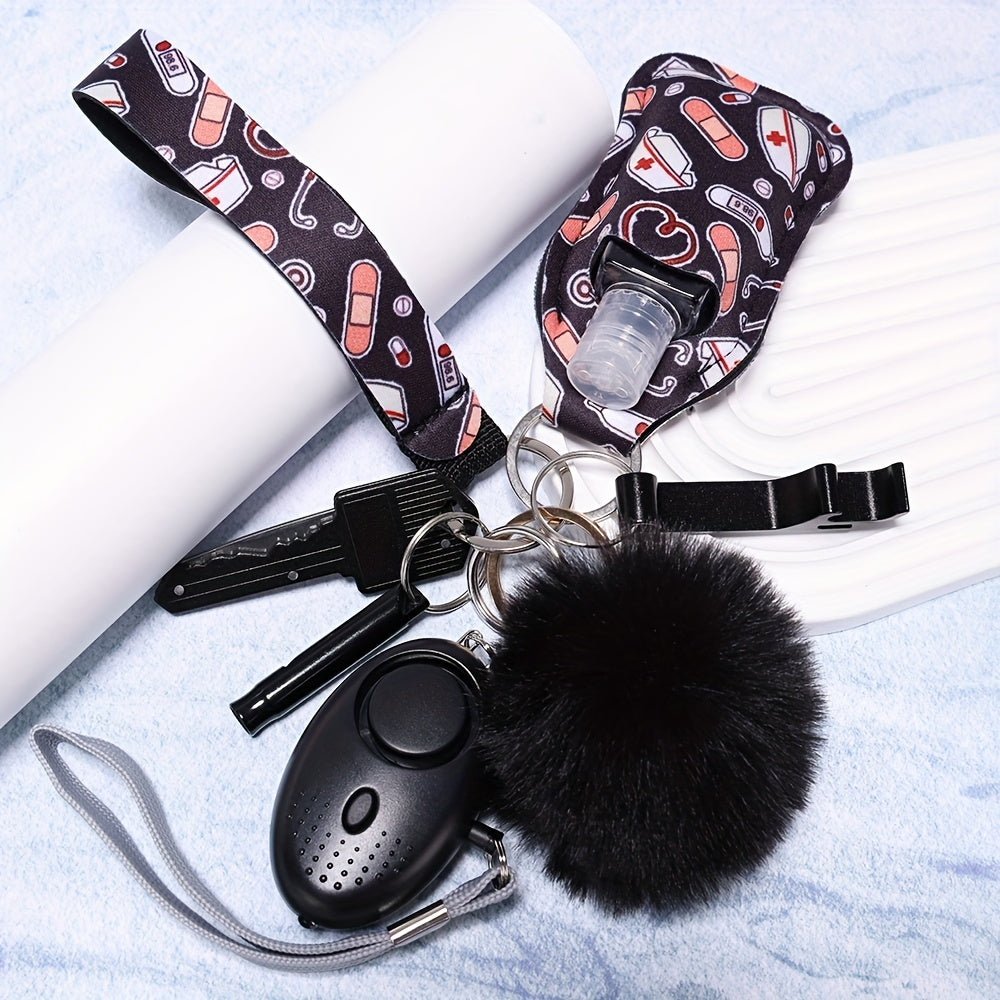 Self Defense Keychain Set For Women Safety Keychain Full Set With Personal Alarm