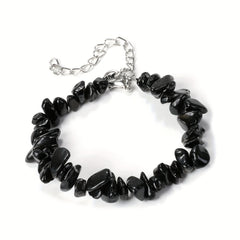 Natural Crystal Stone Irregular Bohemian Style Bracelet