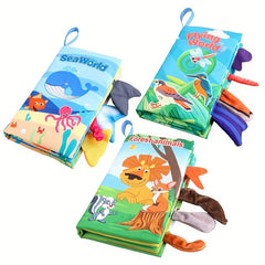 Baby Cloth Crinkle Soft Books Infant Tummy Time Learning Sensory Toys