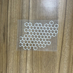 Honeycomb Shaped Waterproof Motorcycle Sticker Decal