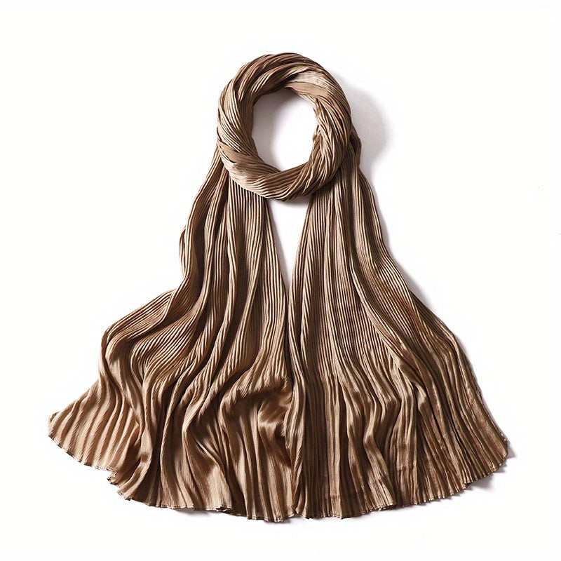 Muslim Headband Solid Elasticity Scarf Windproof Sunproof Shawl