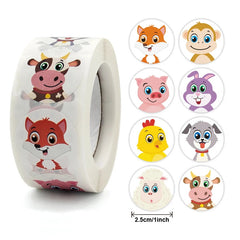 500pcs Cartoon Animal Stickers for Kindergarten Teachers