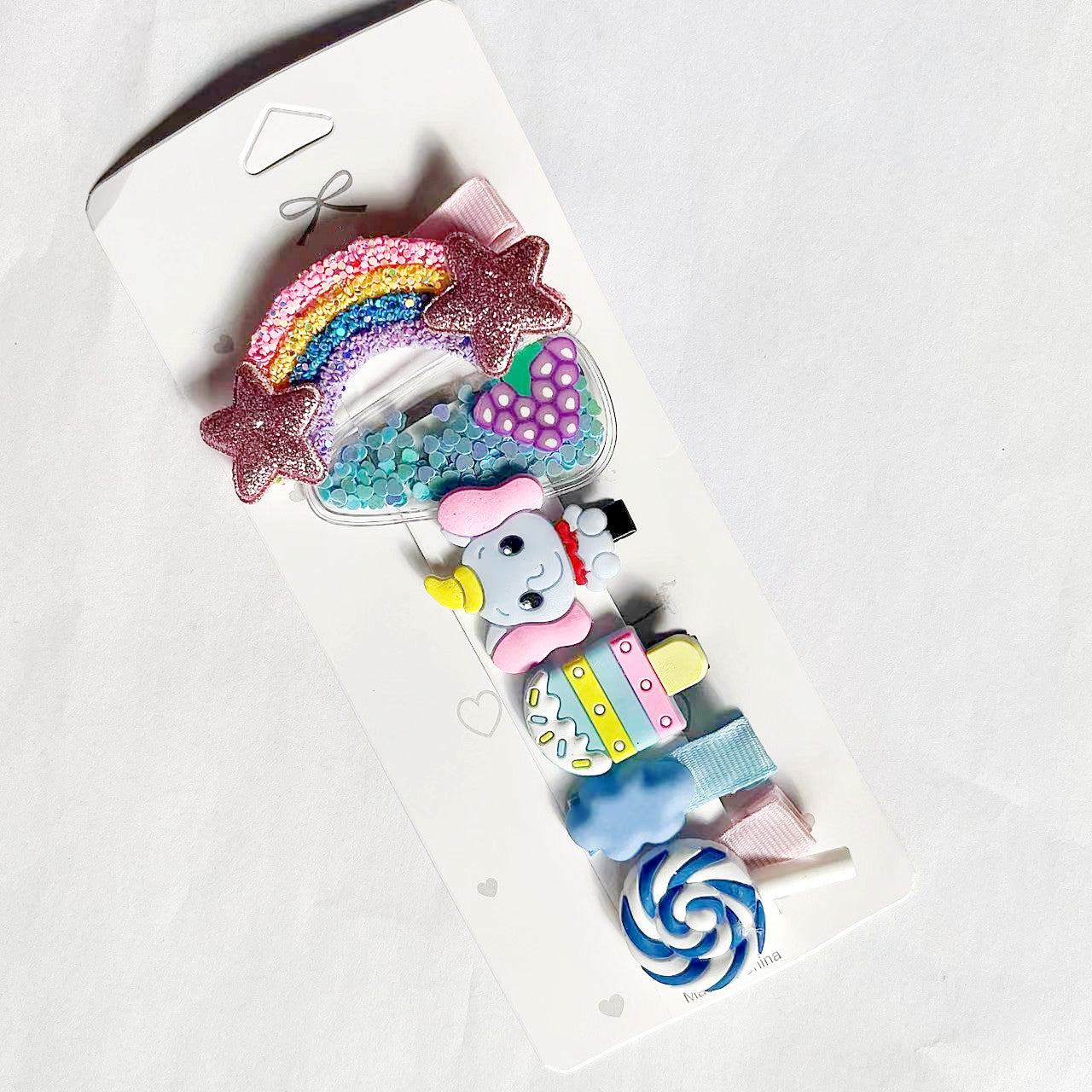 6pcs Cartoons Hair Clip Set Girls Hair Accessories Acrylic Hair Pins Headdress