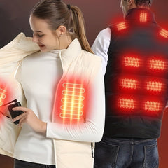 Men's Heated Vest Active Mid Stretch Sleeveless Jacket For Outdoor Fall Winter