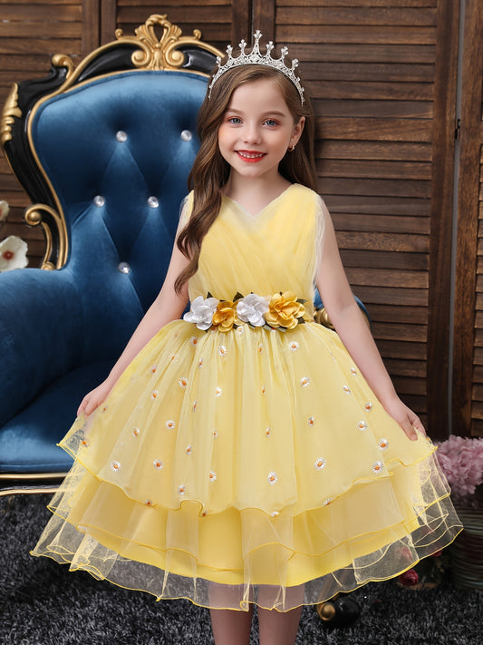 Girls Sleeveless Princess Dresses Formal Dress For Christmas Evening Party Birth