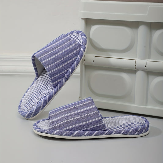 Men's Cozy Open Toe Slippers Anti-Skid Indoor Shoes
