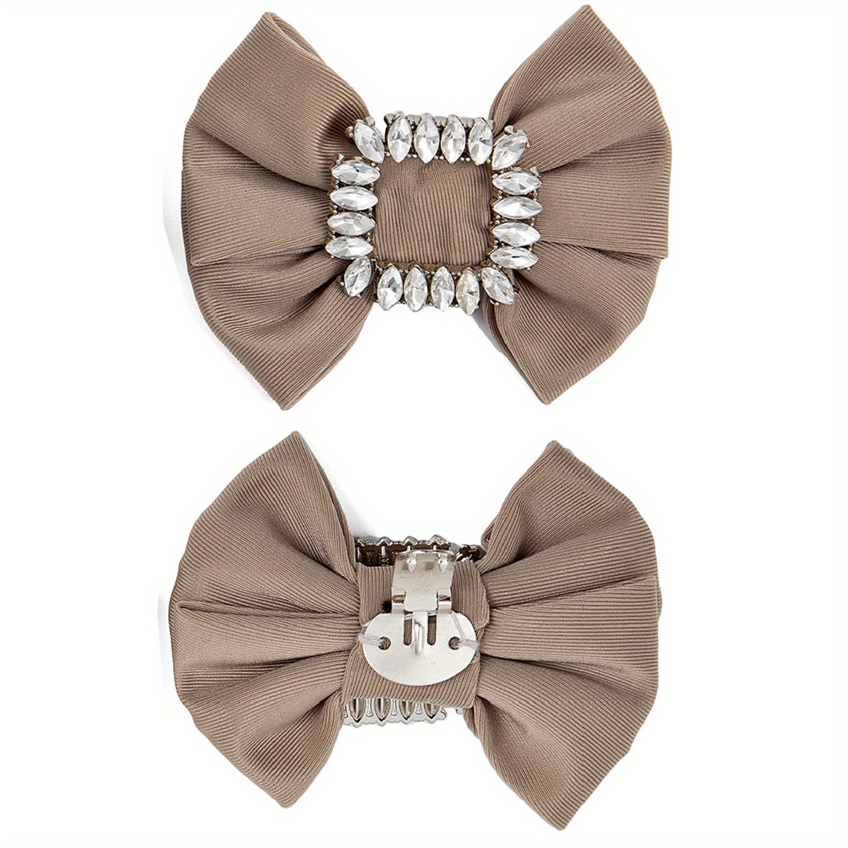 2pcs Bowknot Shoe Clips Detachable Shoe Buckles Wedding Heels Decoration