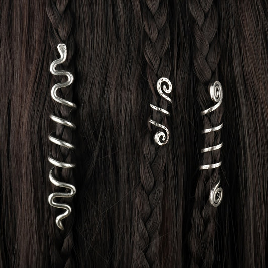 Hair Jewelry Rings Silvery And Golden Adjustable Metal Hair Clips