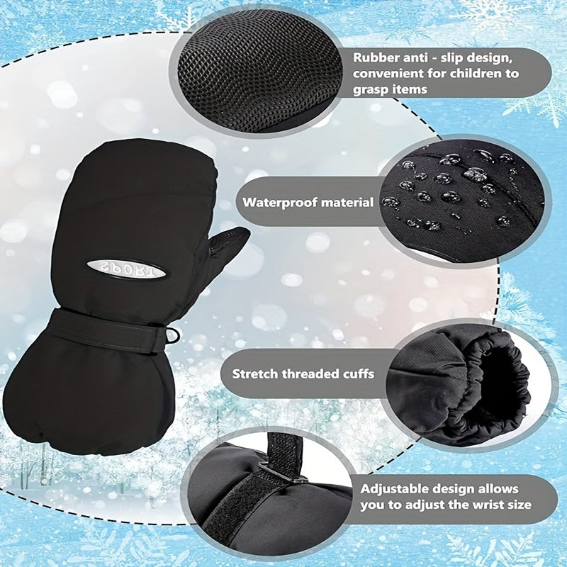 Waterproof Snow Gloves Winter Warm Mittens Ski Gloves For Children