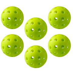 6pcs High Visibility Outdoor Pickleballs for Indoor & Outdoor Play