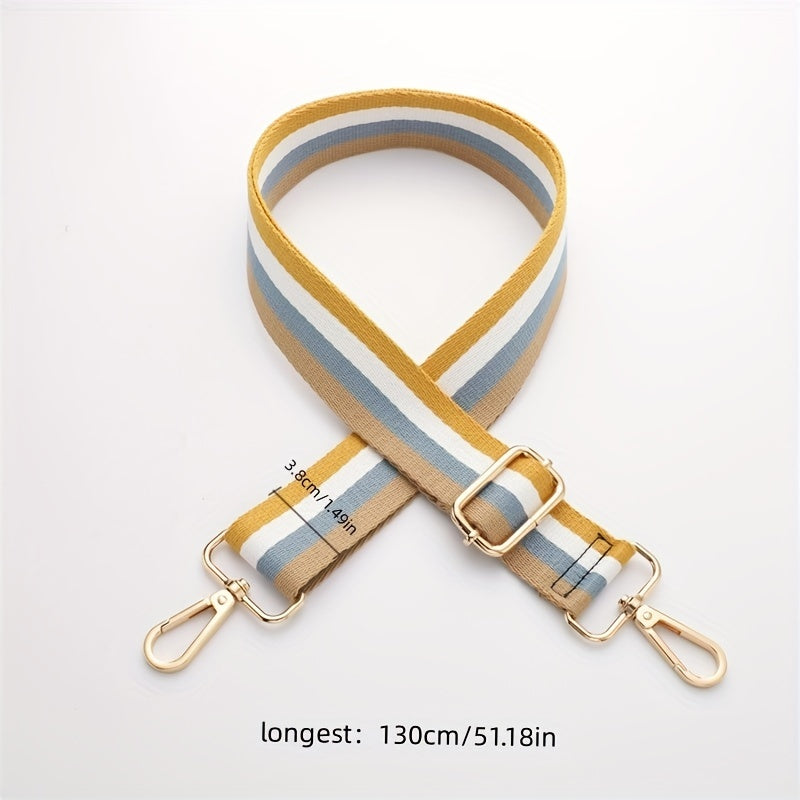 Adjustable Shoulder Strap Striped Pattern Bag Replacement Belt