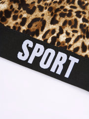  Leopard Print Seamless Bralette