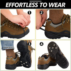 Non-slip Clamp Nails Ice Shoe Nails with 5 Teeth for Hiking Skiing