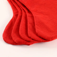 5pcs Lips & Golden Trim Christmas Socks Non-Woven Fabric Green & Gold Thread
