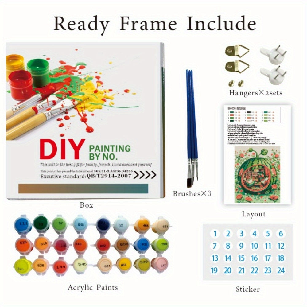 Halloween Pumpkin Painting Kit with Brushes and Paint